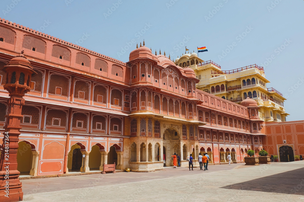 Landscape view of City Palace in Jaipur, Rajasthan India