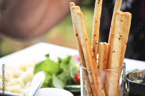 Breadsticks with dinner