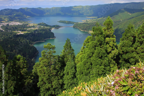 Azores view on lake