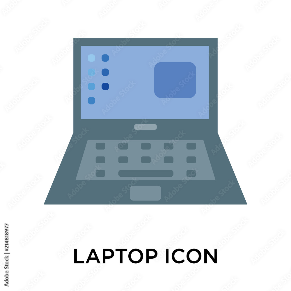 Laptop icon vector sign and symbol isolated on white background, Laptop logo concept Laptop icon vector sign and symbol isolated on white background, Laptop logo concept