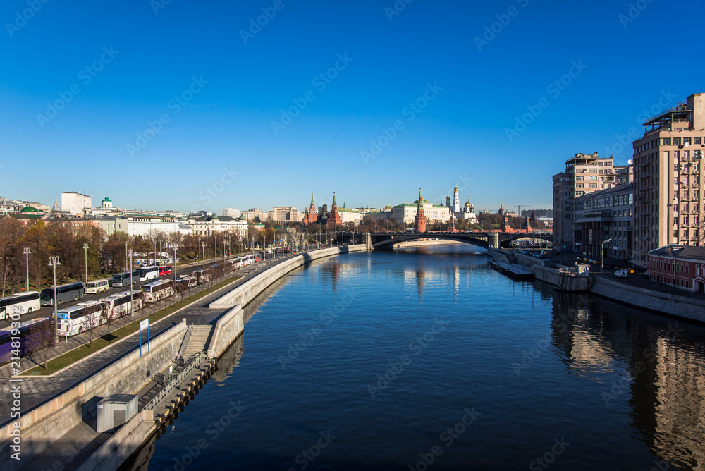 Moscow river and Kremlin