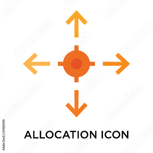 Allocation icon vector sign and symbol isolated on white background, Allocation logo concept