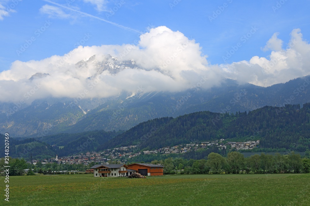 Typical Tyrol landscape in May, Austria