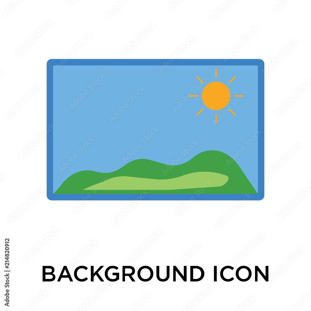 Background icon vector sign and symbol isolated on white background, Background logo concept Background icon vector sign and symbol isolated on white background, Background logo concept