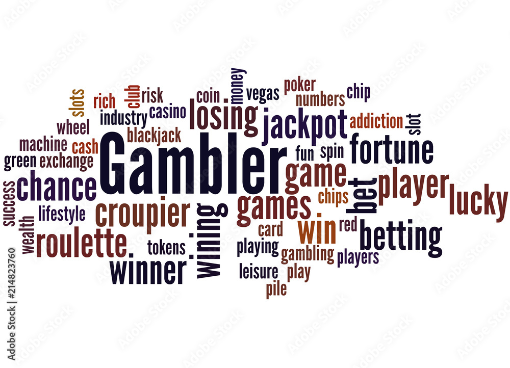 Gambler gambling word cloud concept 5 Gambler gambling word cloud concept 5