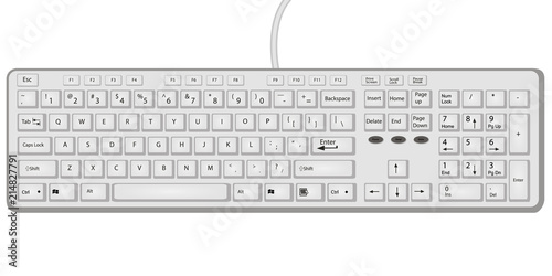 Keyboard vector illustration isolated on a white background