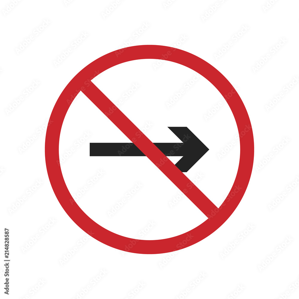 Do not turn right at traffic road signs. Vector Illustration, Isolate on white background, symbol, icon. EPS10 Do not turn right at traffic road signs. Vector Illustration, Isolate on white background, symbol, icon. EPS10