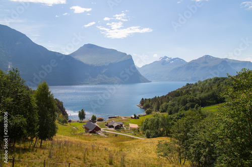Viewpoint Hatlentorvika over the Romsdalsfjord in Norway