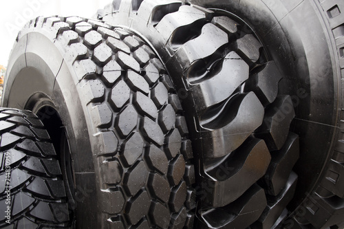 Wallpaper Mural New, large tires of a bus garage, truck tires Torontodigital.ca