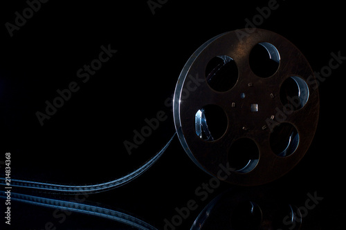 Movie reel on a black background