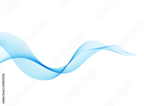 Abstract vector background, blue wavy