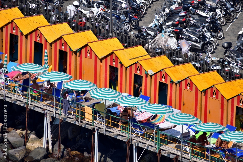 Cabine Stabilimento balneare Stock Photo Adobe Stock