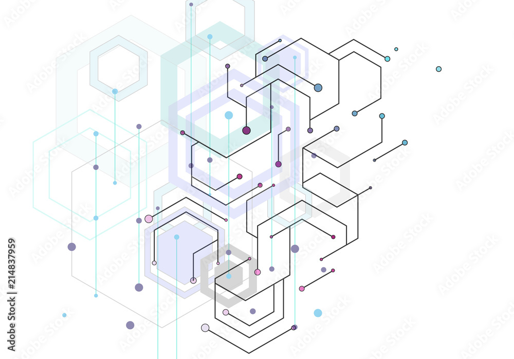 Science network pattern with connecting lines and dots Science network pattern with connecting lines and dots