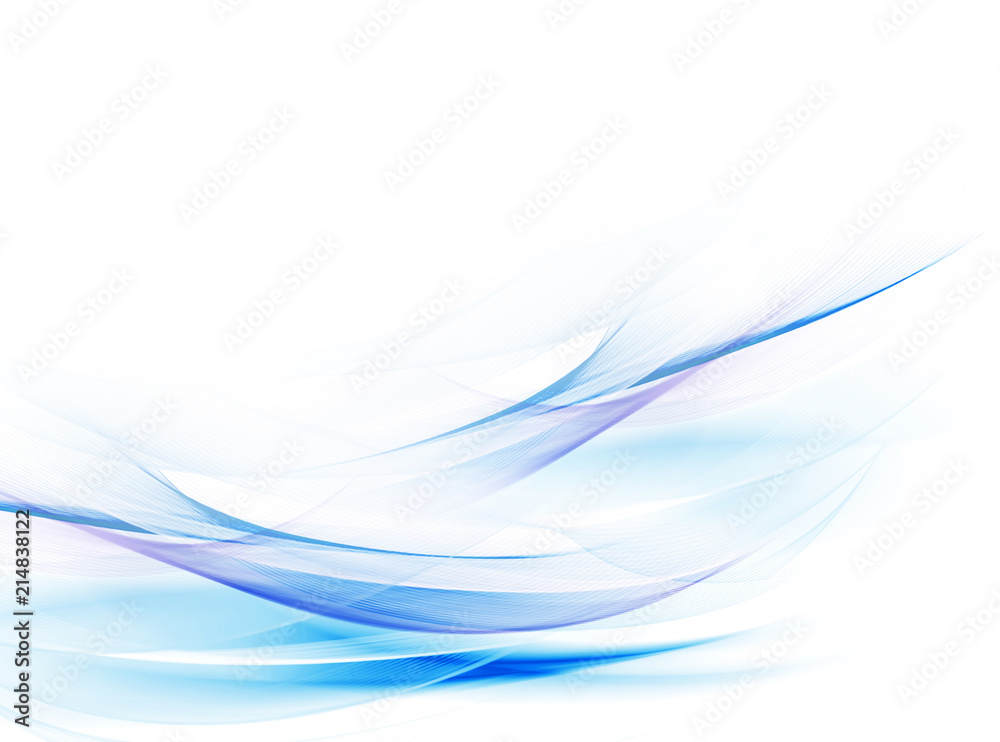 Obraz premium Abstract blue background, abstract lines twisting into beautiful bends