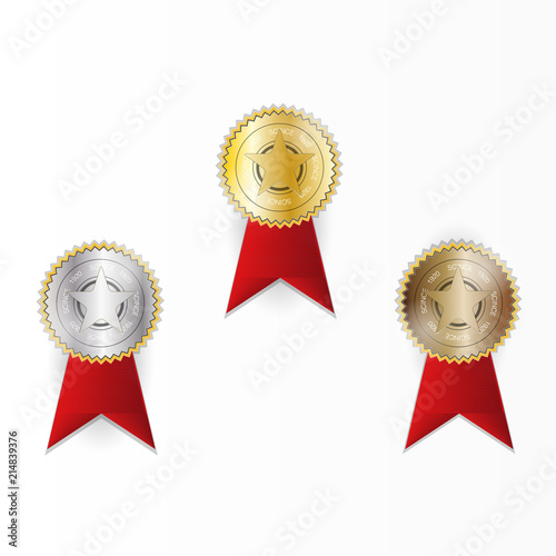 The award of the best organization. Winner.  Achievement Icon Isolated on White Background.