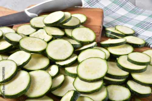 Sliced zucchini