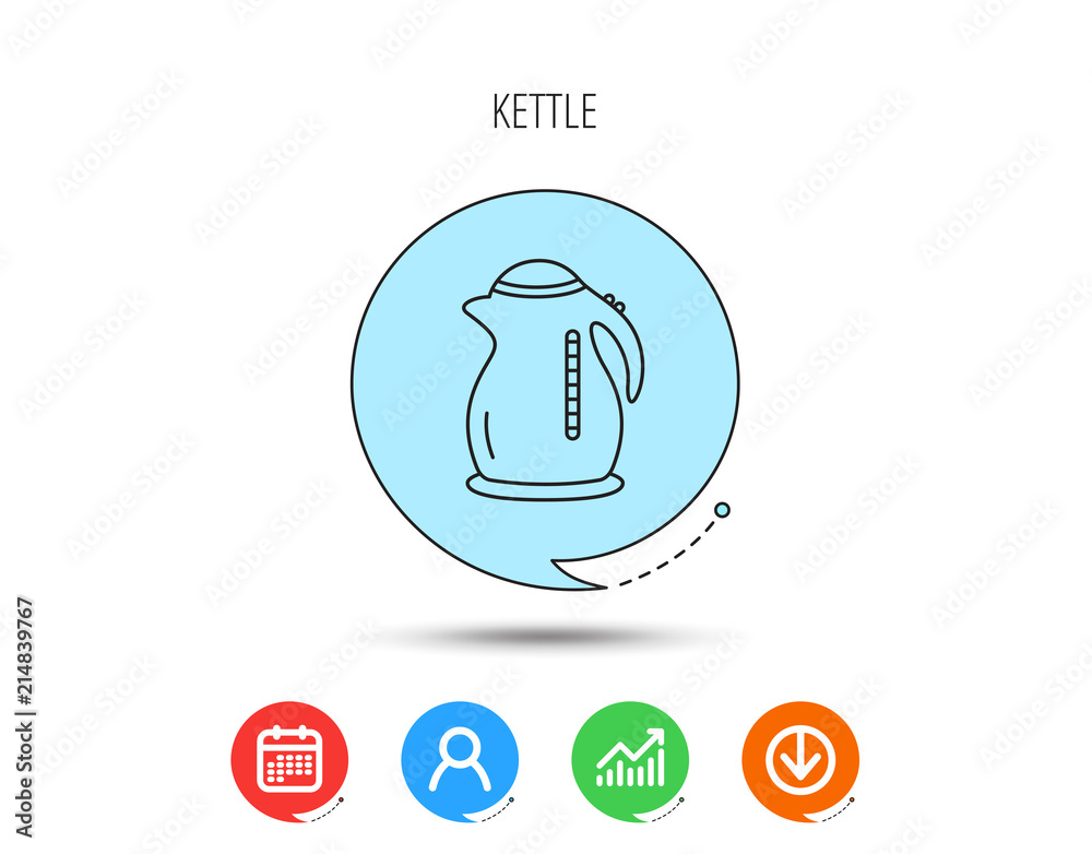Kettle icon. Kitchen teapot sign. Kettle icon. Kitchen teapot sign.