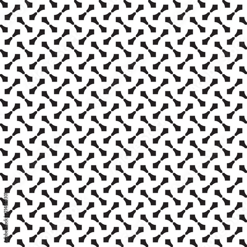 Monochrome Geometric Seamless Ornament Pattern. Black and white style pattern.
