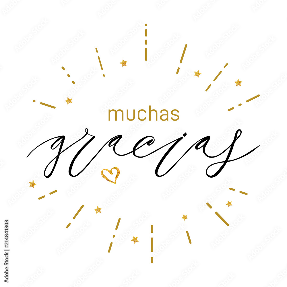 muchas gracias lettering