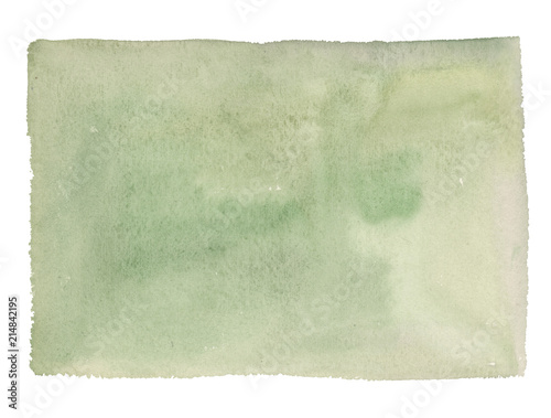 Watercolor gradient background of green color, substrate for designer compositions