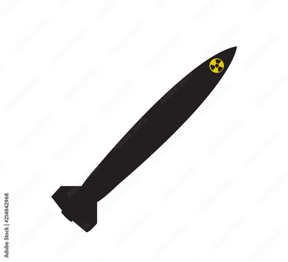 Nuclear missile silhouette Stock Vector | Adobe Stock