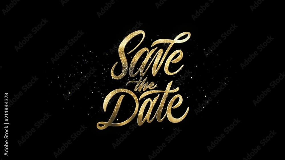 Save The Date Intro Text +  Alpha Channel