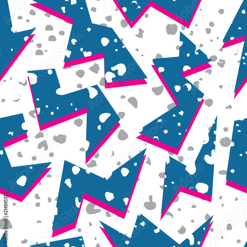 STAINED GRUNGE GEOMETRIC ELEMENTS SEAMLESS PATTERN. LATINO STYLISH TEXTURE