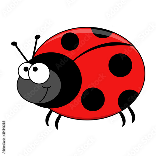 Cute cartoon ladybug.