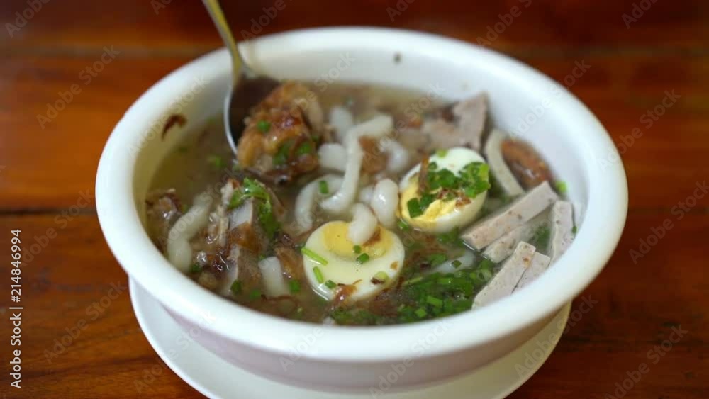 Vietnamese Rice Noodle Soup with pork spare ribs Vietnamese Rice Noodle Soup with pork spare ribs