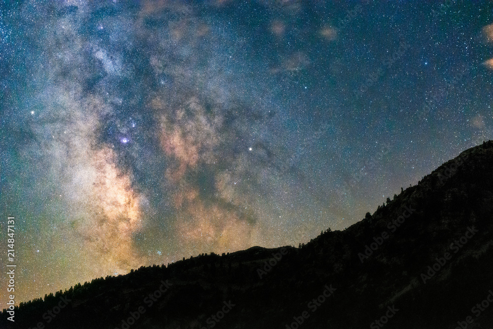 Milky Way on the mountains of Acheloos Valley Milky Way on the mountains of Acheloos Valley