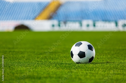 Soccer Ball on Grass © BillionPhotos.com