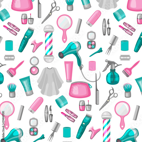 Seamless vector pattern in shades of barbershop