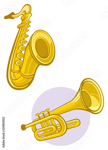 Saxaphone and trumpet