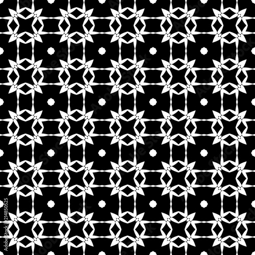 Black and white geometric seamless pattern