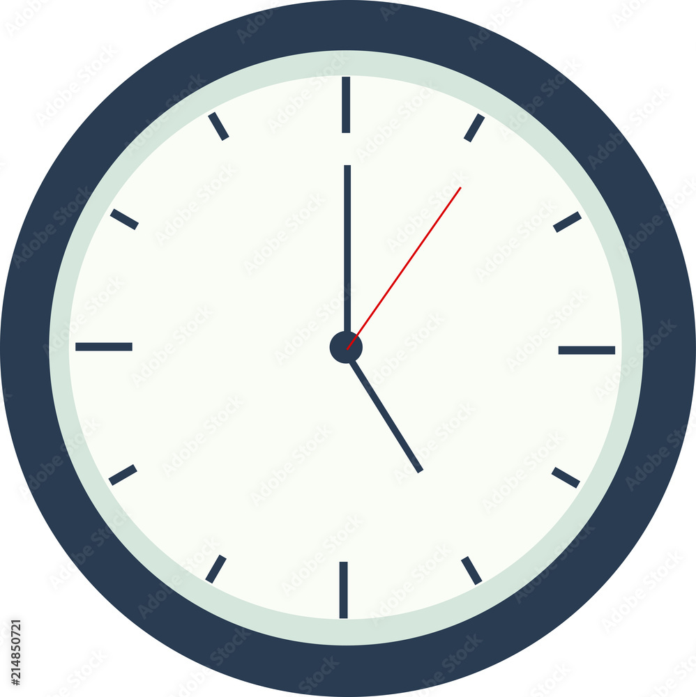 Isolated Black and White Clock Icon Design. Isolated Black and White Clock Icon Design.