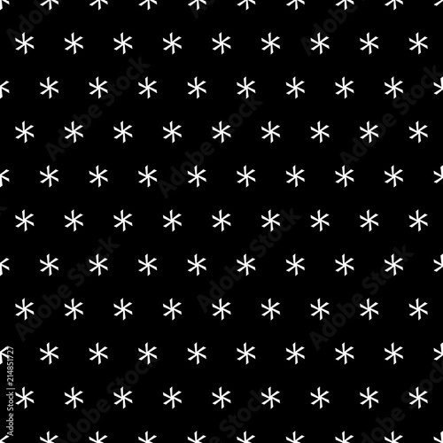 Black and white seamless pattern. Floral