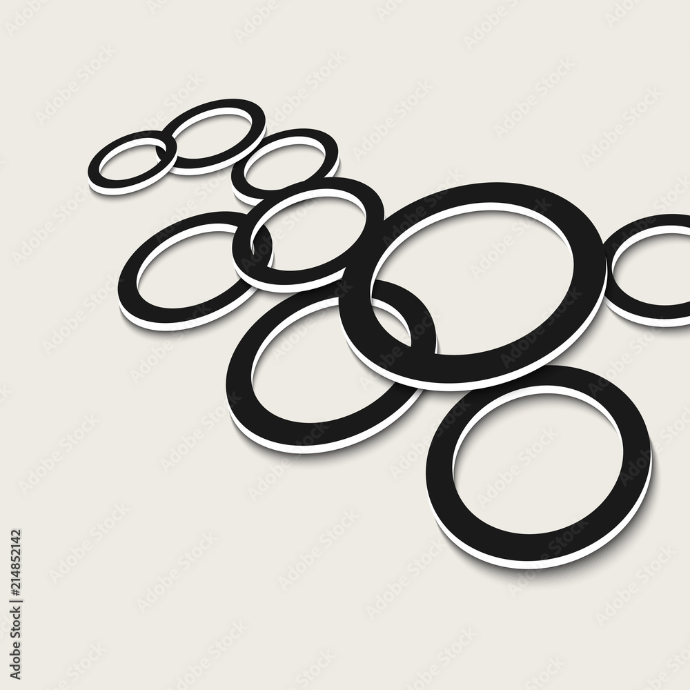 Design Template - Abstract Yellow Background With Circles. 3D Geometrical Design Design Template - Abstract Yellow Background With Circles. 3D Geometrical Design