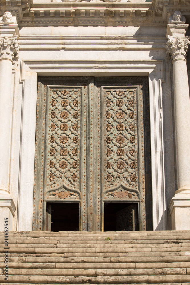 Cathedral door of Girona, Spain