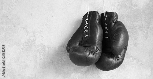 Hanging Boxing gloves horizontal view © Ramilon Stockphoto