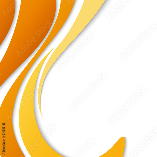 Orange Waves and Lines Background
