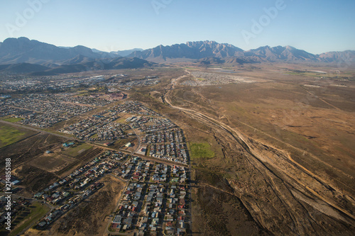 Aerial photo over Worcester in the western cape of south africa photo