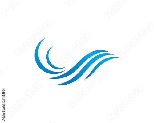 Water Wave symbol and icon Logo Template