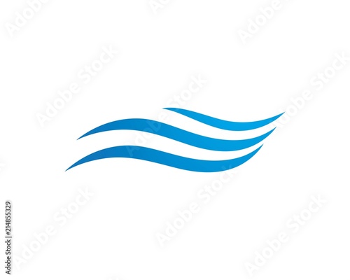 Water Wave symbol and icon Logo Template