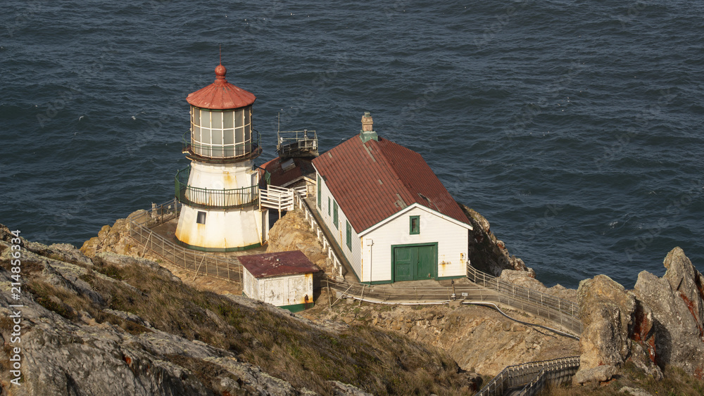 Point Reyes Lighthouse on the Pacific coast of California