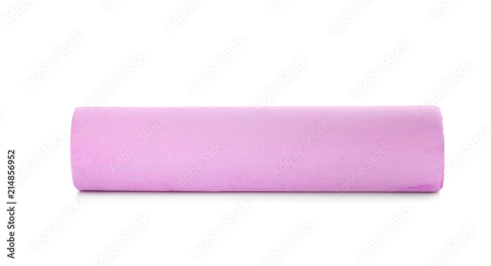 Color piece of chalk on white background Color piece of chalk on white background