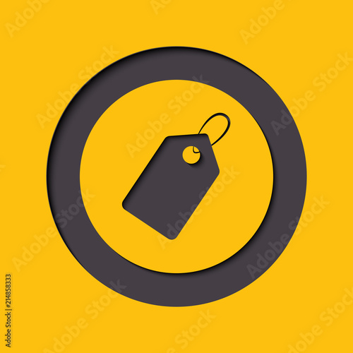 Price tag black icon. illustration