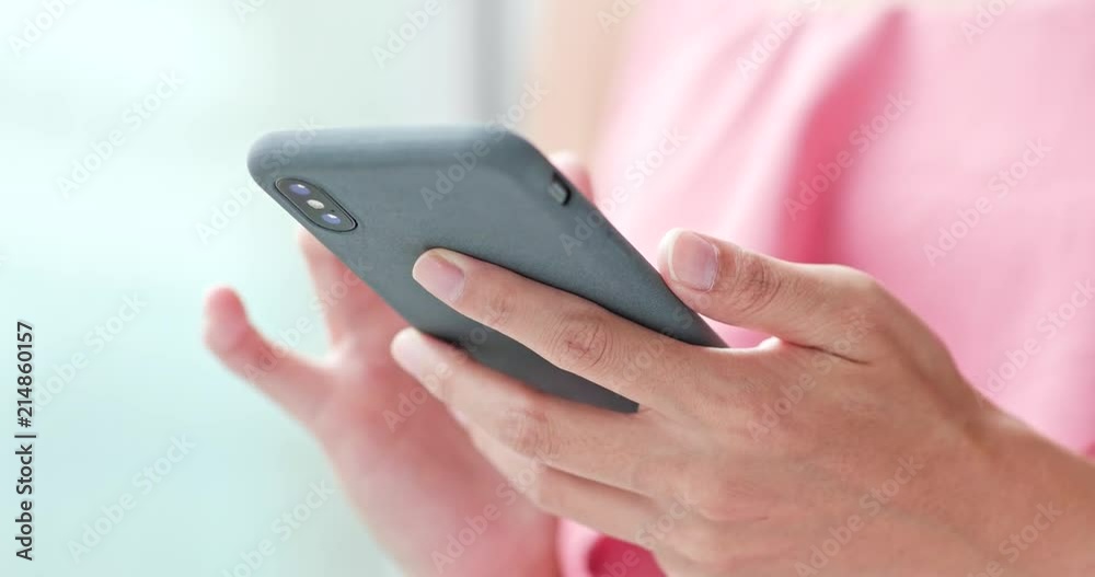 Close up Woman use of mobile phone Close up Woman use of mobile phone