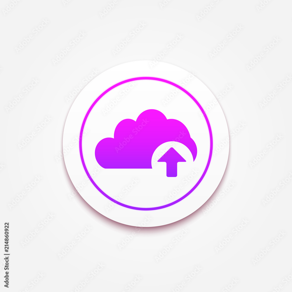Cloud upload icon : Cloud Computing Concept Cloud upload icon : Cloud Computing Concept