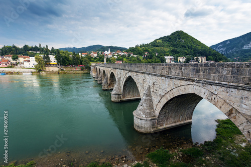 The Ottoman Mehmed Pasa Sokolovic Bridge in Visegrad  Bosnia Herzegovina.