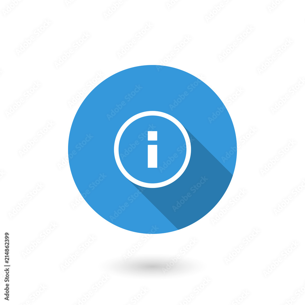 Information web icon. Help, FAQ symbol. Flat icon with long shadow Information web icon. Help, FAQ symbol. Flat icon with long shadow